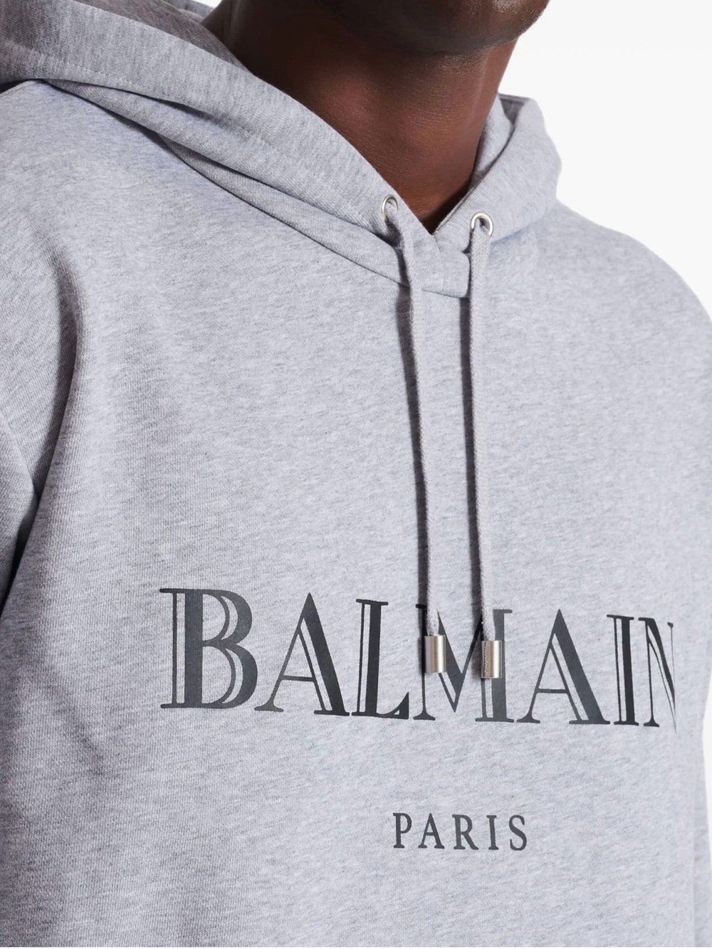 Balmain Paris Men's Grey Logo Hoodie Size 2XL - Picture 5 of 16